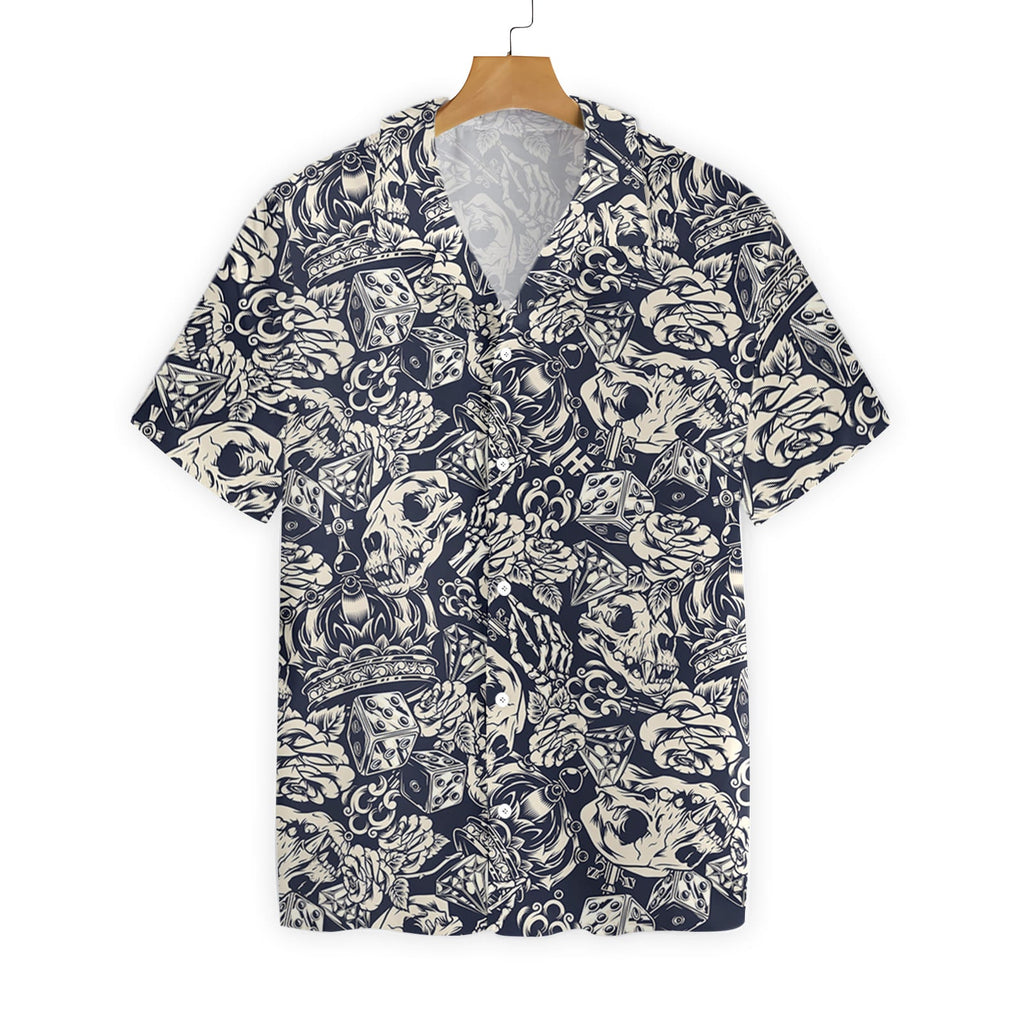 Apes Skull Seamless Pattern Hawaiian Shirt