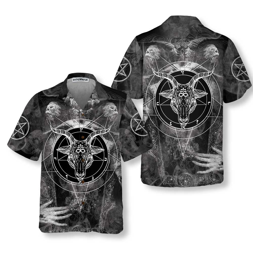 Satanic Skull Hawaiian Shirt, Satan Gothic Skull Shirt For Men And Women
