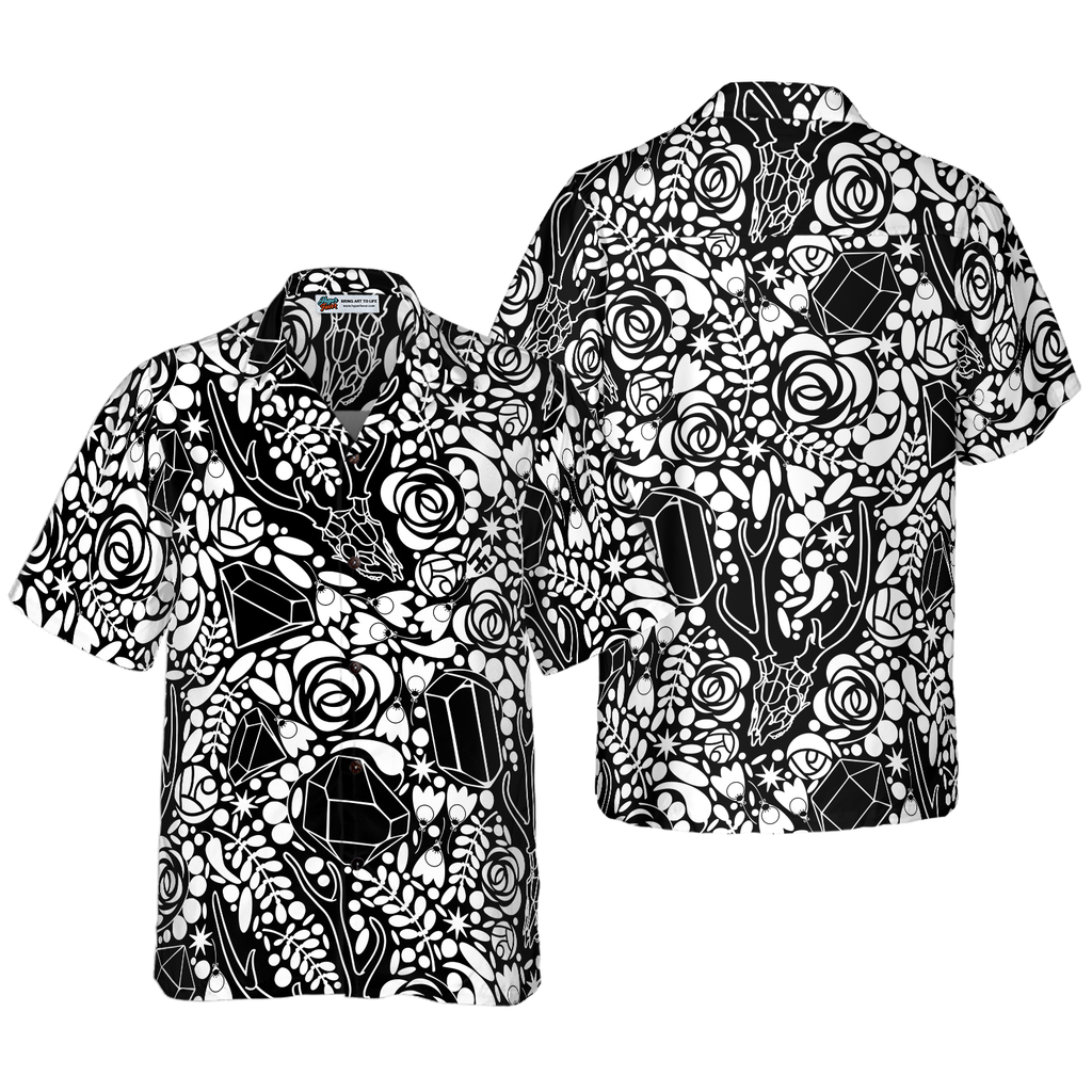 Deer Skull Crystal Seamless Pattern Hawaiian Shirt