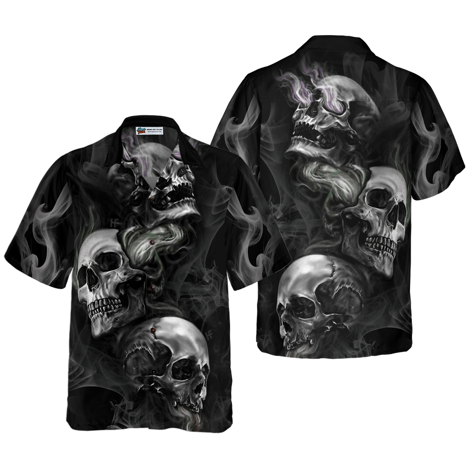 Luxury Skull Smoke Hawaiian Shirt