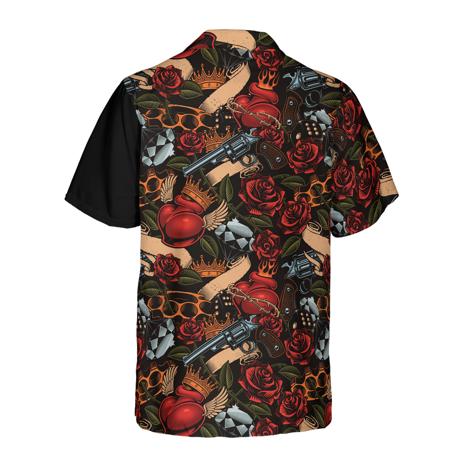 Cool Gun Skull Hawaiian Shirt