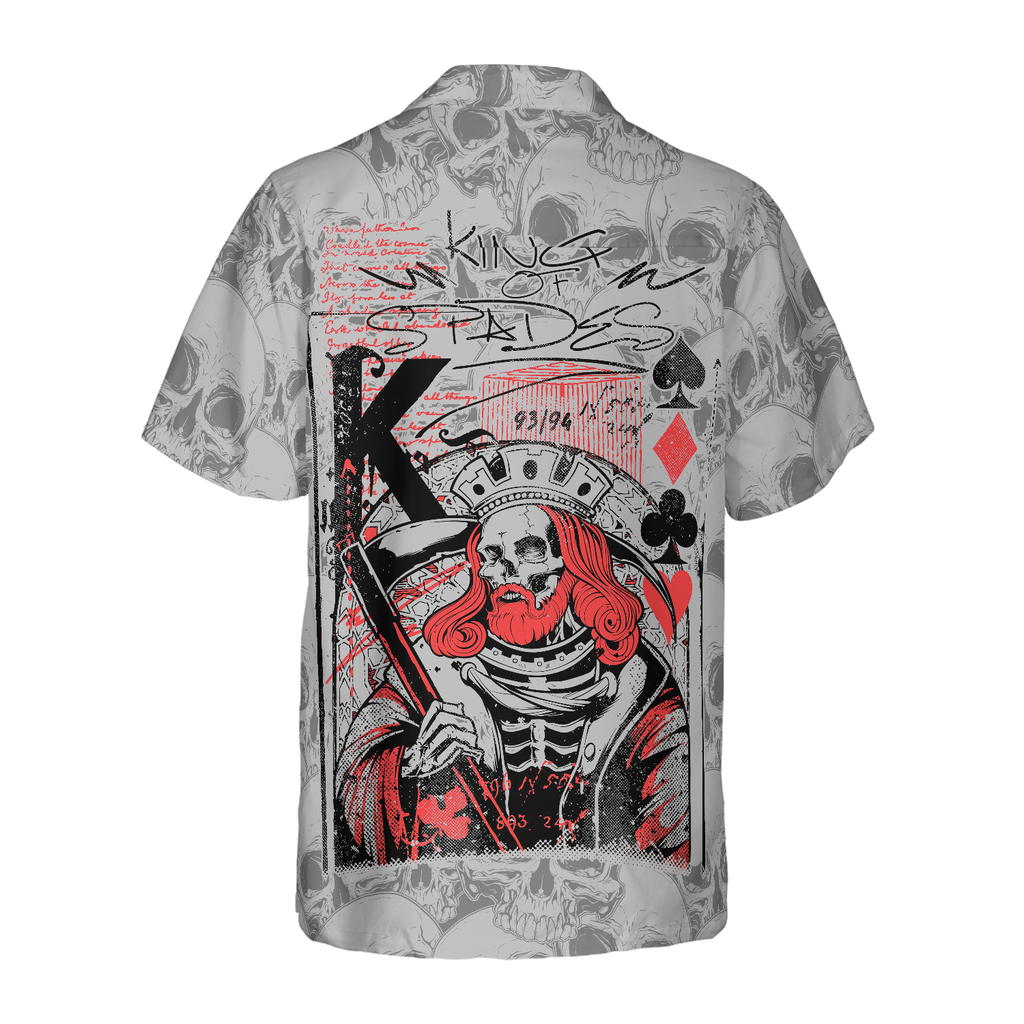 Skull King Spades Skull Hawaiian Shirt, Best Skull Shirt For Men And Women